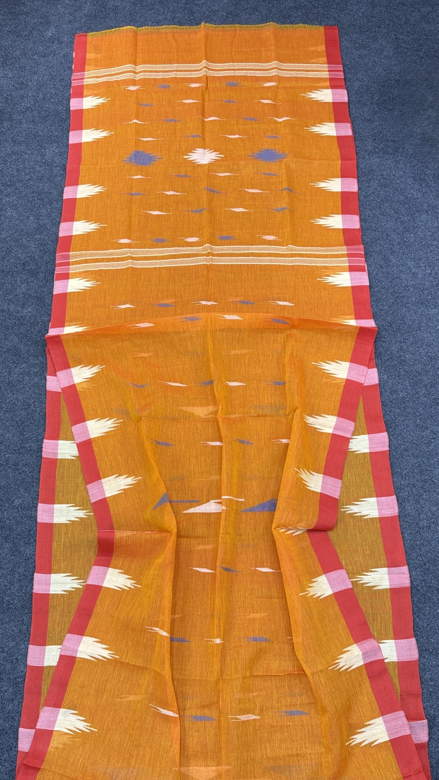 Orange & Red Sylheti Manipuri Saree